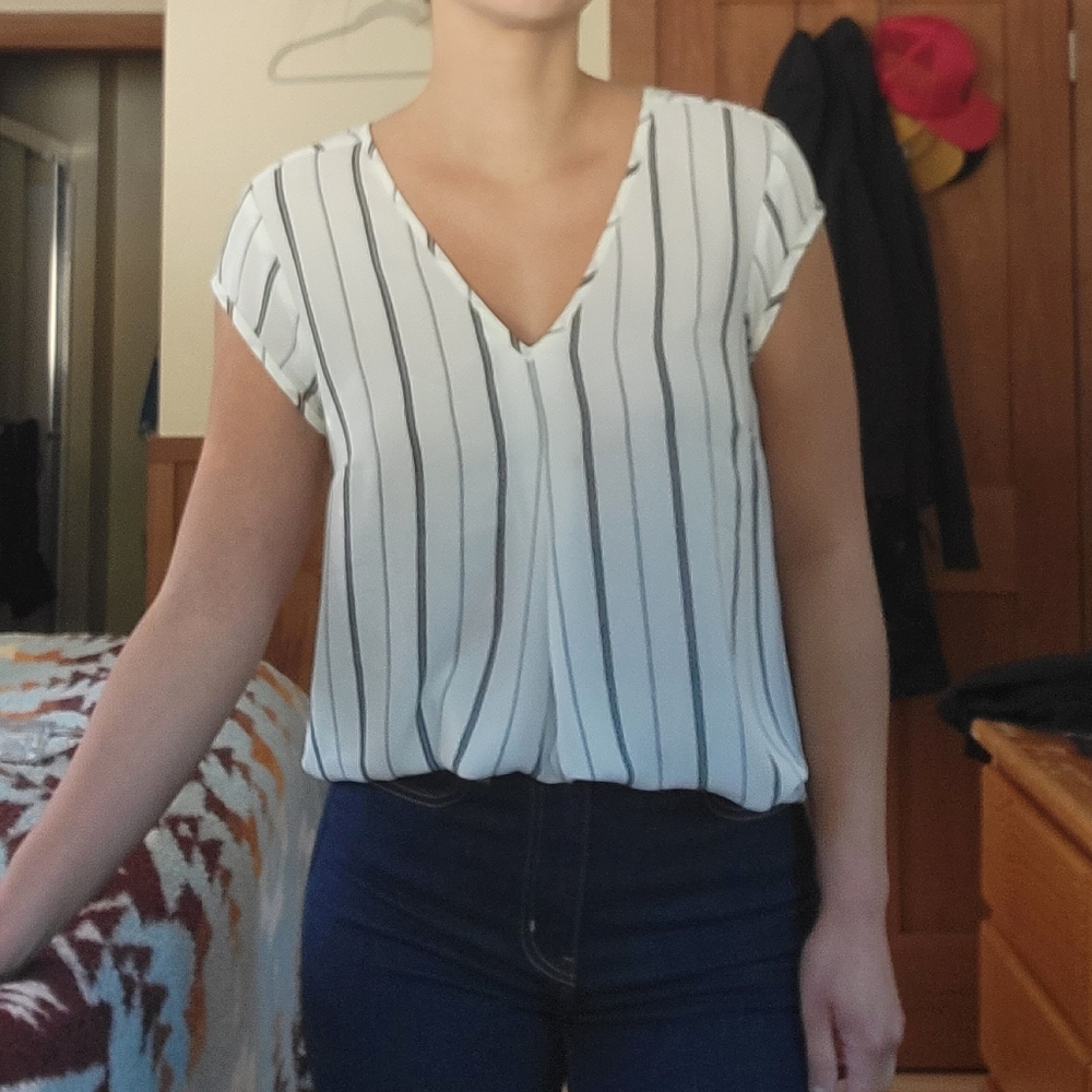 striped blouse